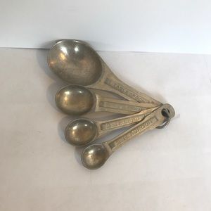 Vintage Alum Measuring Spoon Set Farmhouse Kitchen